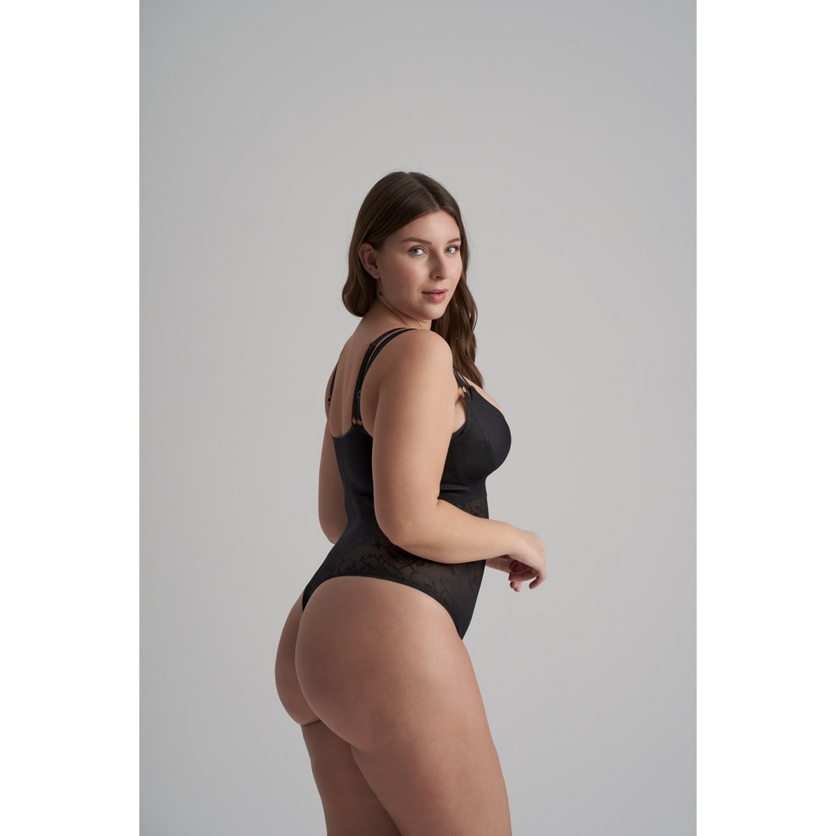 Lacy Open Bust Bodysuit