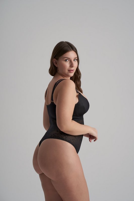 Lacy Open Bust Bodysuit