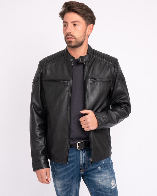 Hobbs │ Veste de moto en cuir masculin