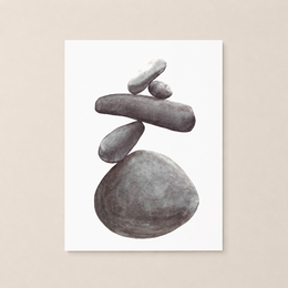 Stay Balanced Pebble-plakat