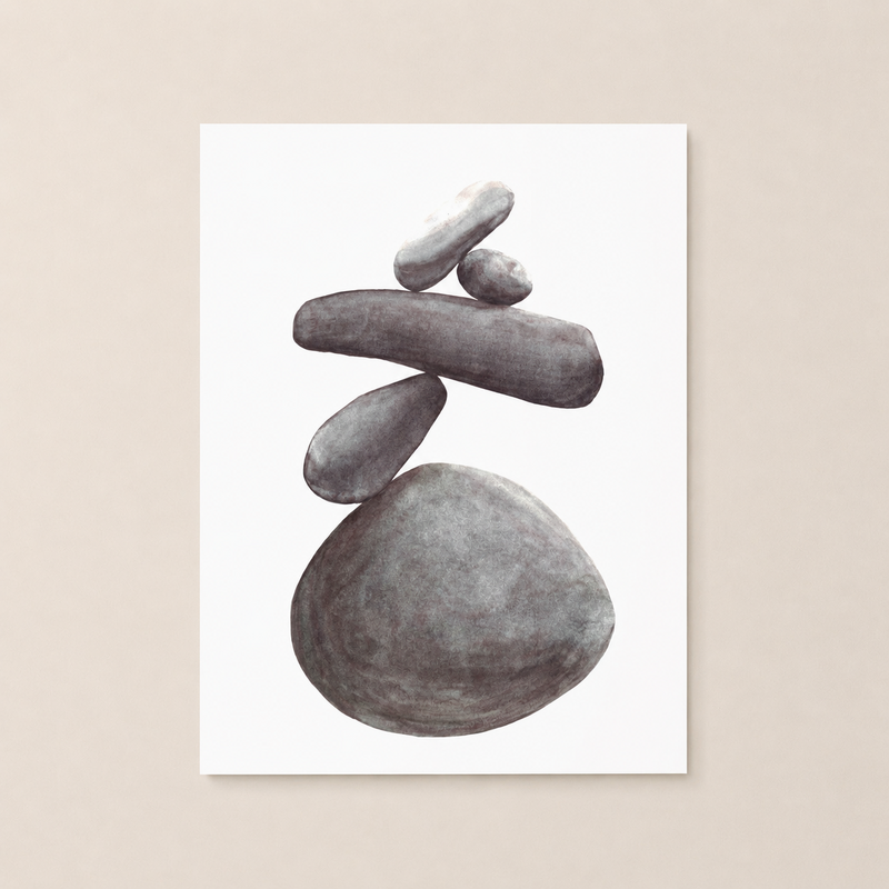 Stay Balanced Pebble-plakat