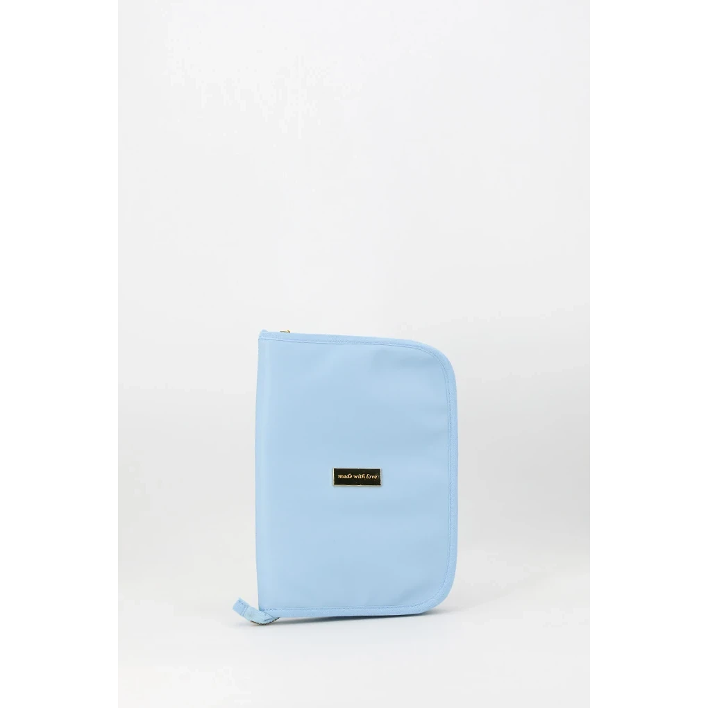 Pochette porte-documents unie pour bébé, bleue
