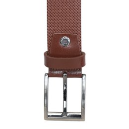 Leder Damengürtel oder Leder Herrengürtel mit Aufdruck Echtes Leder 4 cm breit