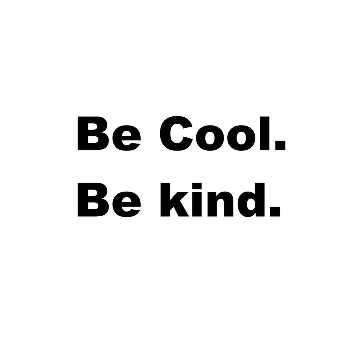Nachhaltige Postkarte „be cool be kind“.