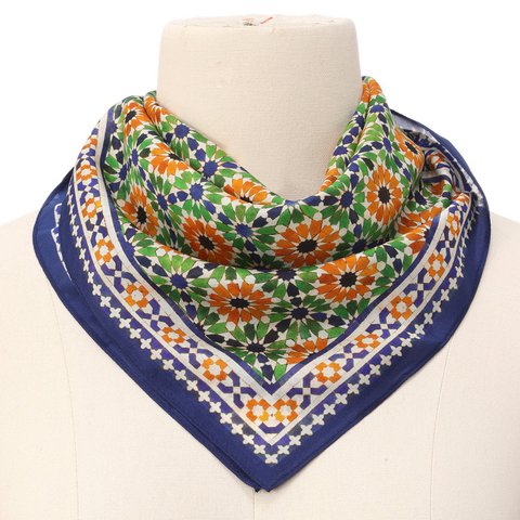 Islamic Art Print Square Silk Scarf Nur