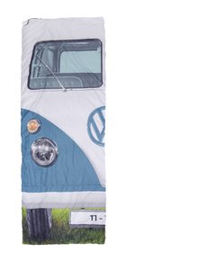 Volkswagen VW T1 Bus Einzelschlafsack - vorne/blau