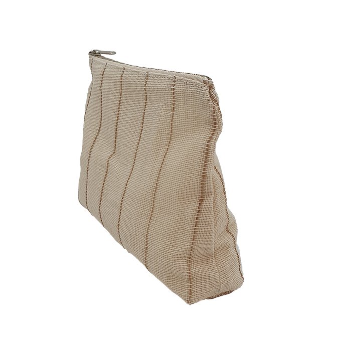 ANNA NERA Fairtrade Etui M - Make up tasje - Toilettasje - Toiletry bag - Natural M 300-022
