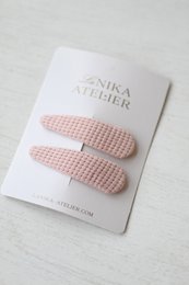 Barrettes à cheveux gaufrées roses