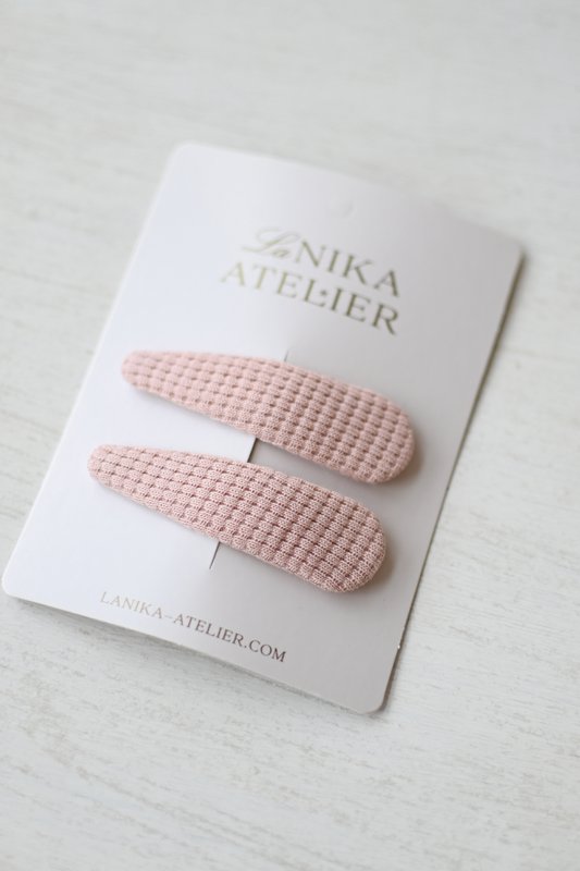 Barrettes à cheveux gaufrées roses