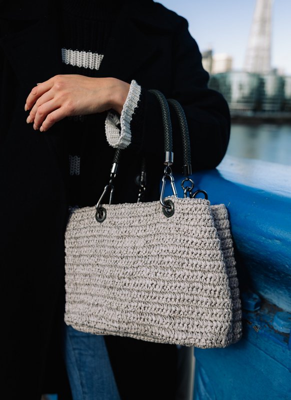 BORSA SEABREEZE grigio rafiabast