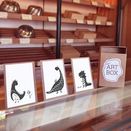 DIY Mini Art - Dinosaurier (4 Stück)