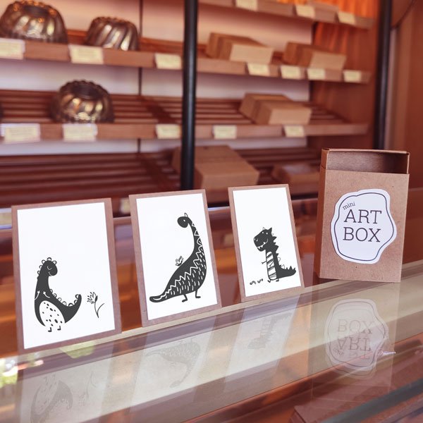 DIY Mini Art - Dinosaurier (4 Stück)