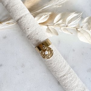 Oriana ring van goud en parelmoer