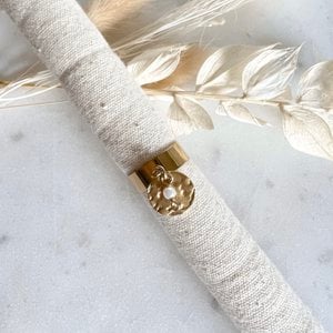 Oriana ring van goud en parelmoer