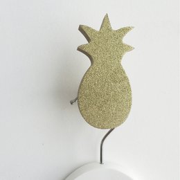 GOLD GLITTER PINEAPPLE WALL HOOK