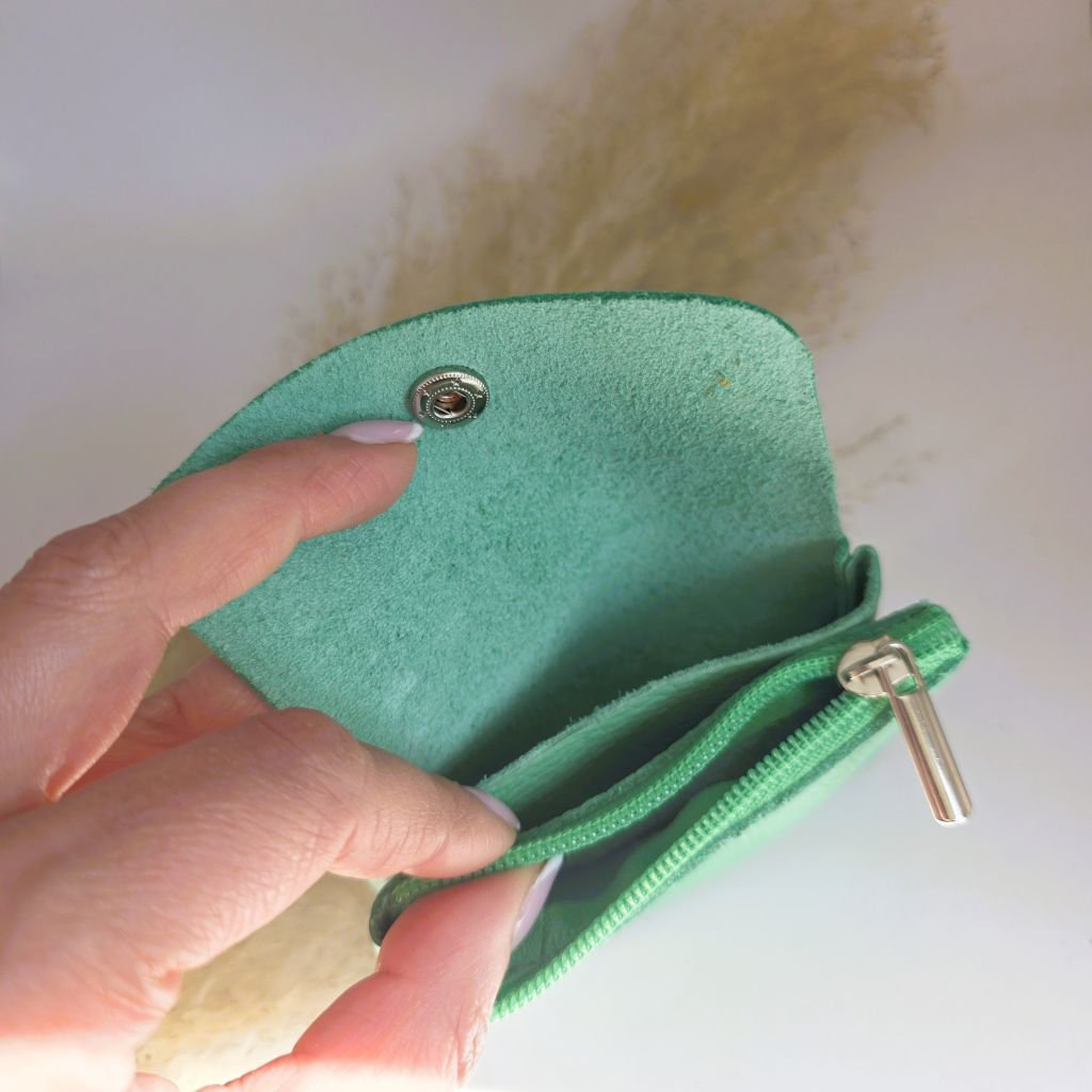 Mini portafoglio blush verde mela