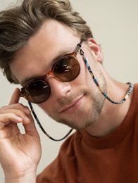 Aquamatblau | Brille Nabelschnur Herren