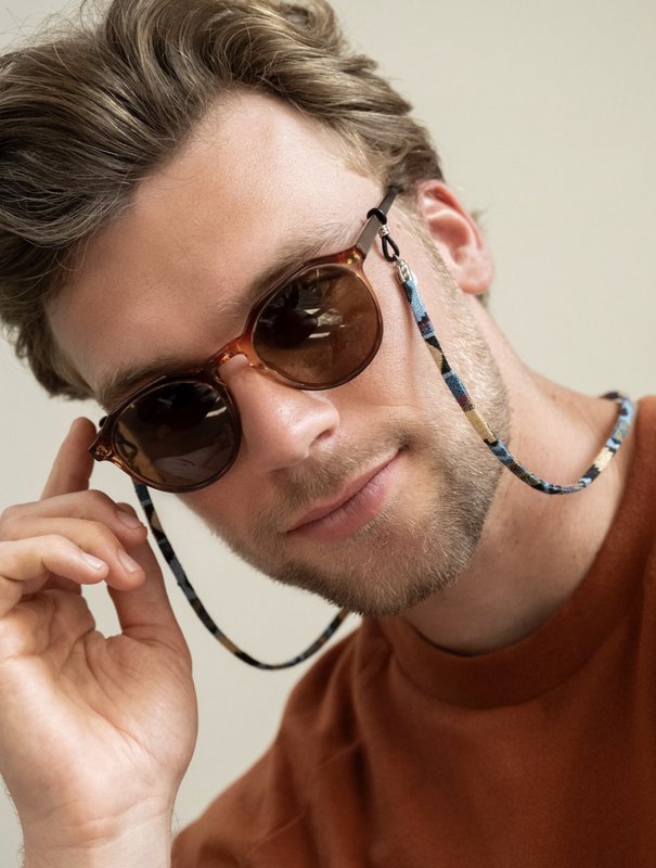 Aquamatblau | Brille Nabelschnur Herren