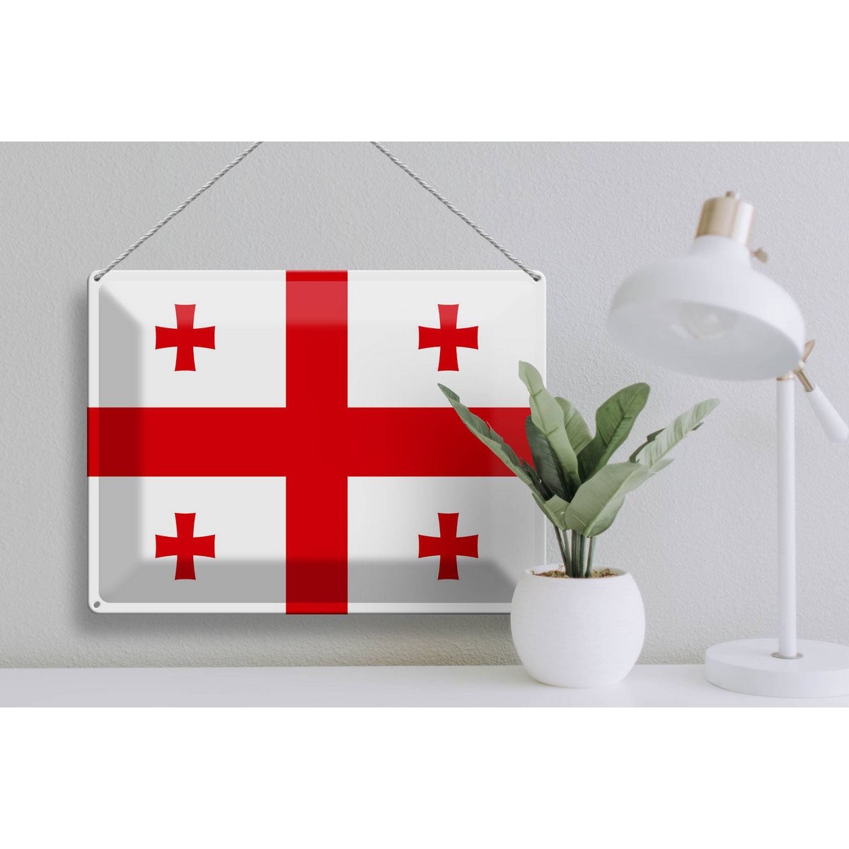 Tin Sign Flag of Georgia 40x30cm Flag of Georgia