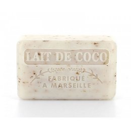 Savon de lait de coco 5x Savon de Marseille - Fabriqué à la main et enrichi de beurre de karité biologique - Savon exfoliant et hydratant - 4 oz
