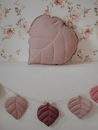 Guirlande de Lin « Rose » avec Feuilles