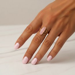 Isolde - Anello ovale artigianale in acciaio placcato oro 18K – Made in Italy