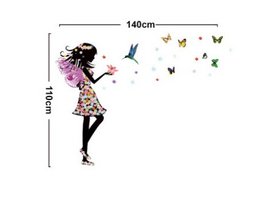 Naklejki ścienne do pokoju dziewczynki Wróżka motyl