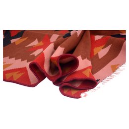 Vintage handgemaakte Robin Red Kelim vloerkleed