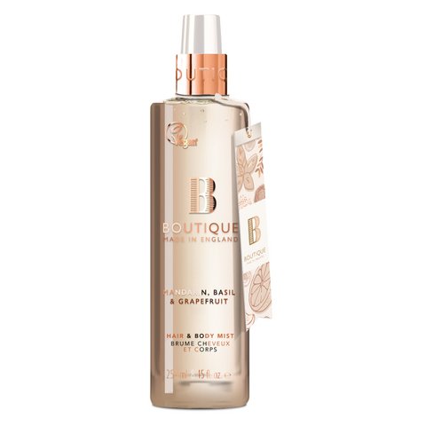 Boutique Mandarijn, Basilicum & Grapefruit Haar- en lichaamsmist 250 ml