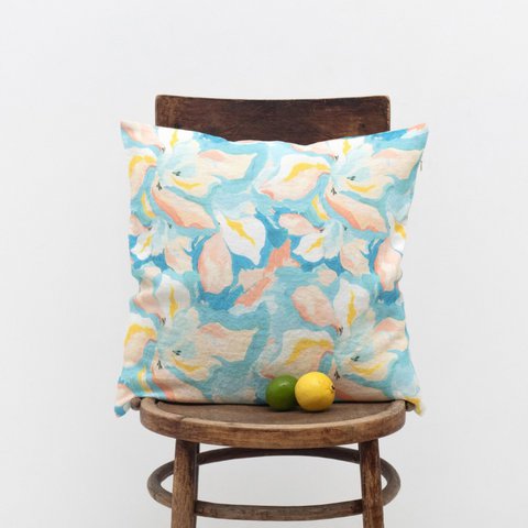 Pastel Iris Linen Cushion Cover