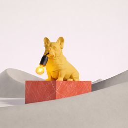 Fransk Bull Dog Table Lamp