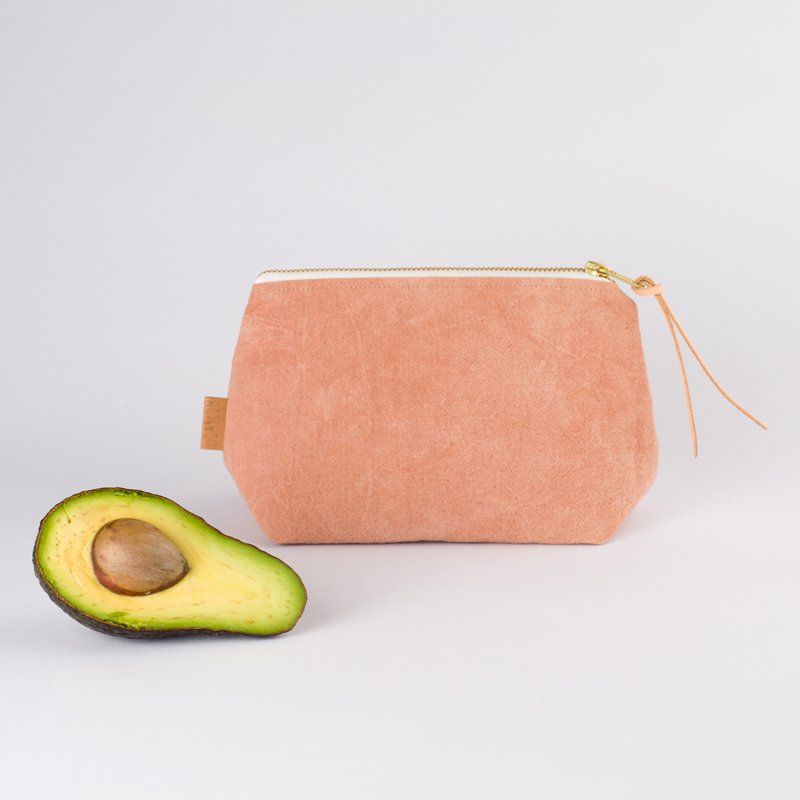 Toiletry bag pouch vegetable colored