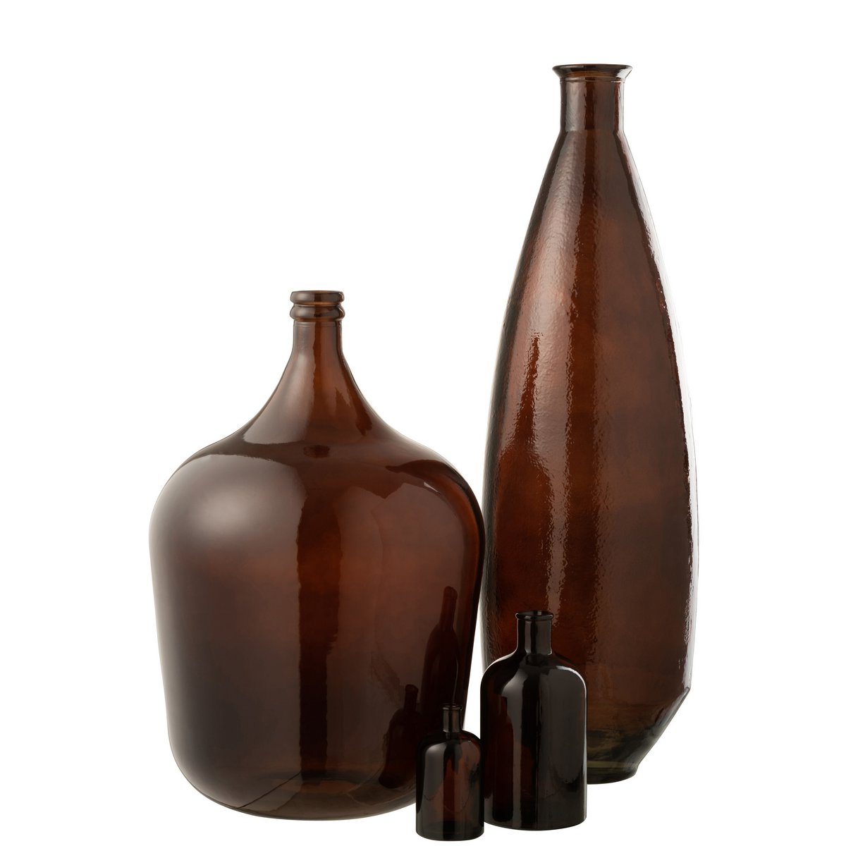 J -Line vase oval - Glass - Brown - 81 cm high