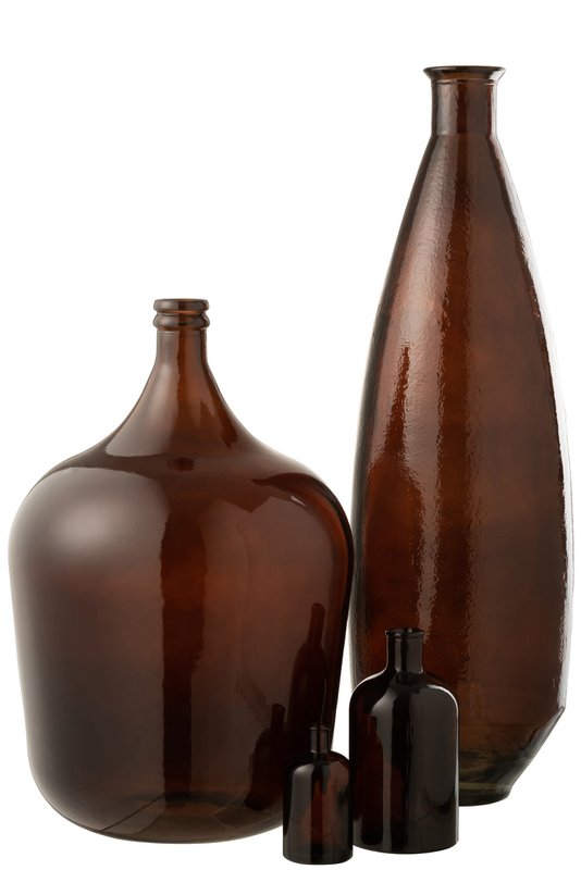 J -Line Vase Oval - Glass - Brun - 81 cm høj