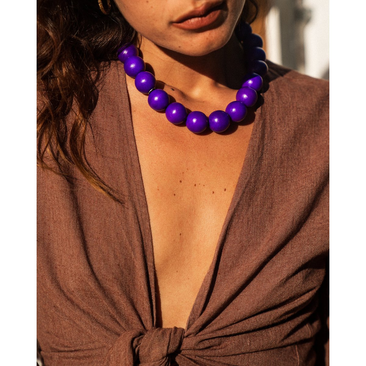 Posie Bold Necklace | Purple