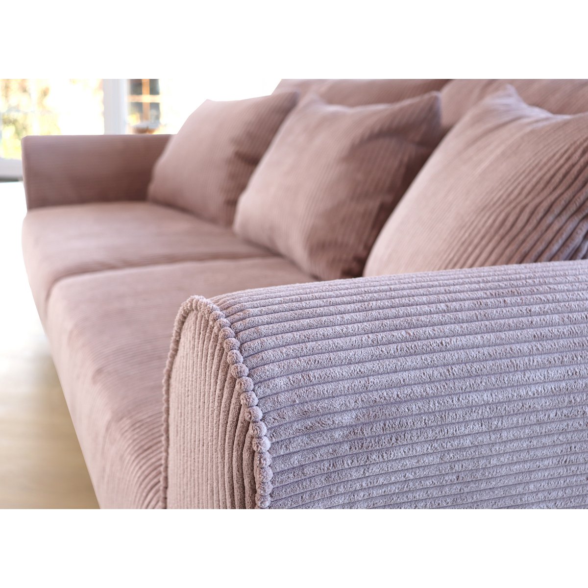 ASTRID 4-seater sofa/sofa bed Corduroy Dusty Pink removable & washable covers