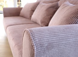 ASTRID 4-seater sofa/sofa bed Corduroy Dusty Pink removable & washable covers