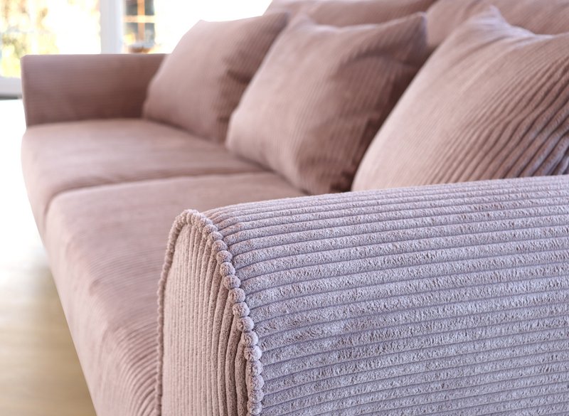 ASTRID 4-seater sofa/sofa bed Corduroy Dusty Pink removable & washable covers