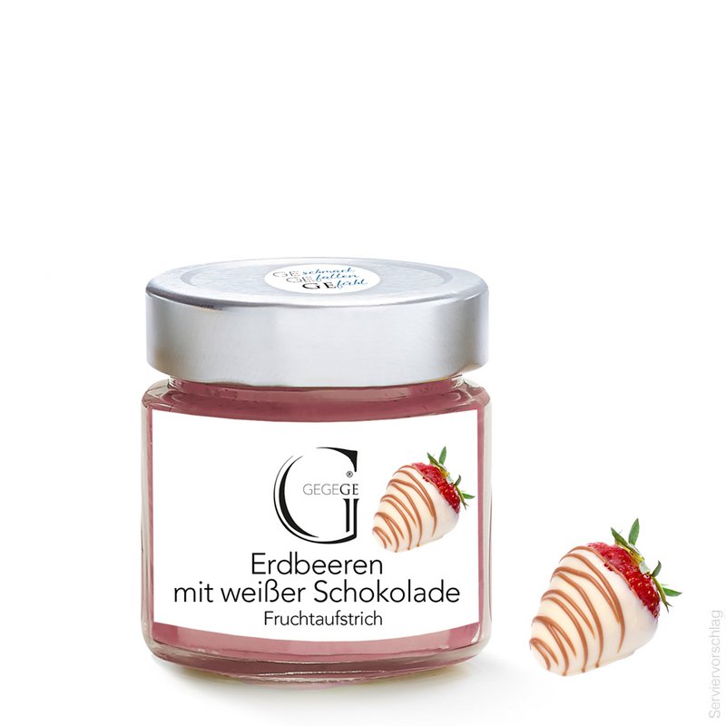 Crema de frutas fresas con chocolate blanco 135g