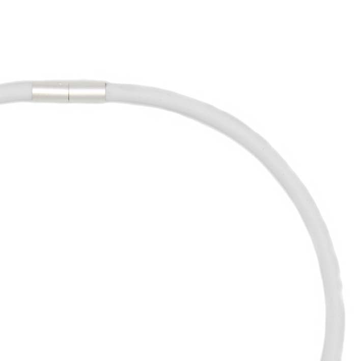 Cadena de goma, 1 línea, Blanco opaco