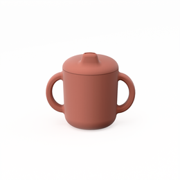 Silicone Sippy Cup with handles - Terracotta