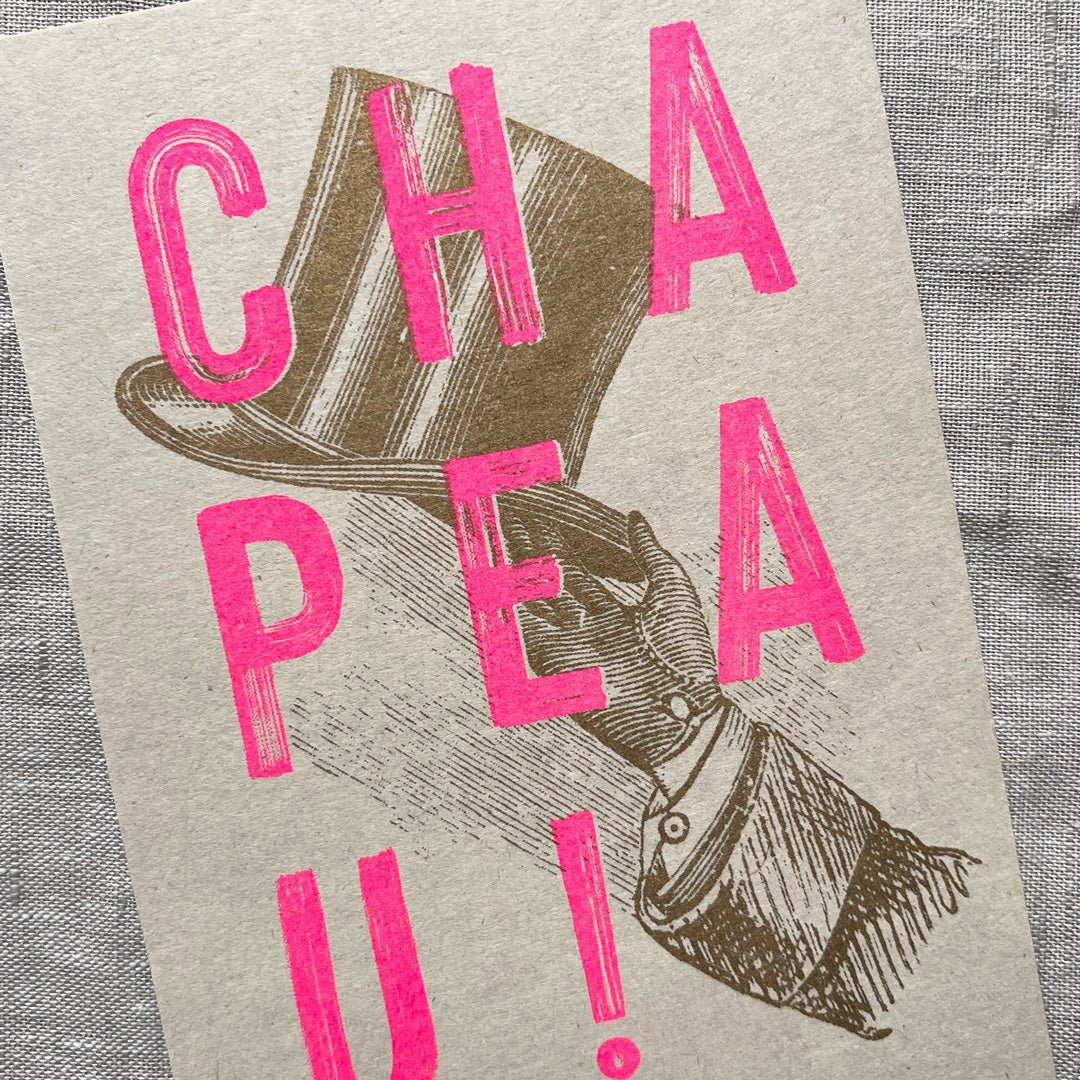 Ansichtkaart / typfout / Chapeau! / Eco-papier