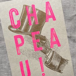 Pocztówka / literówka / Chapeau! / Papier ekologiczny