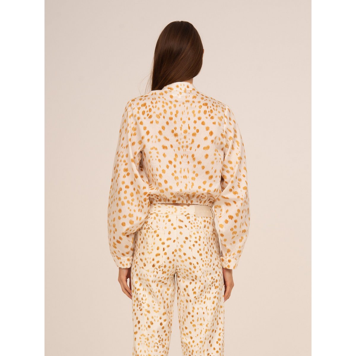 Fawn herten print ballon shirt