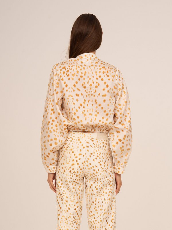 Fawn herten print ballon shirt