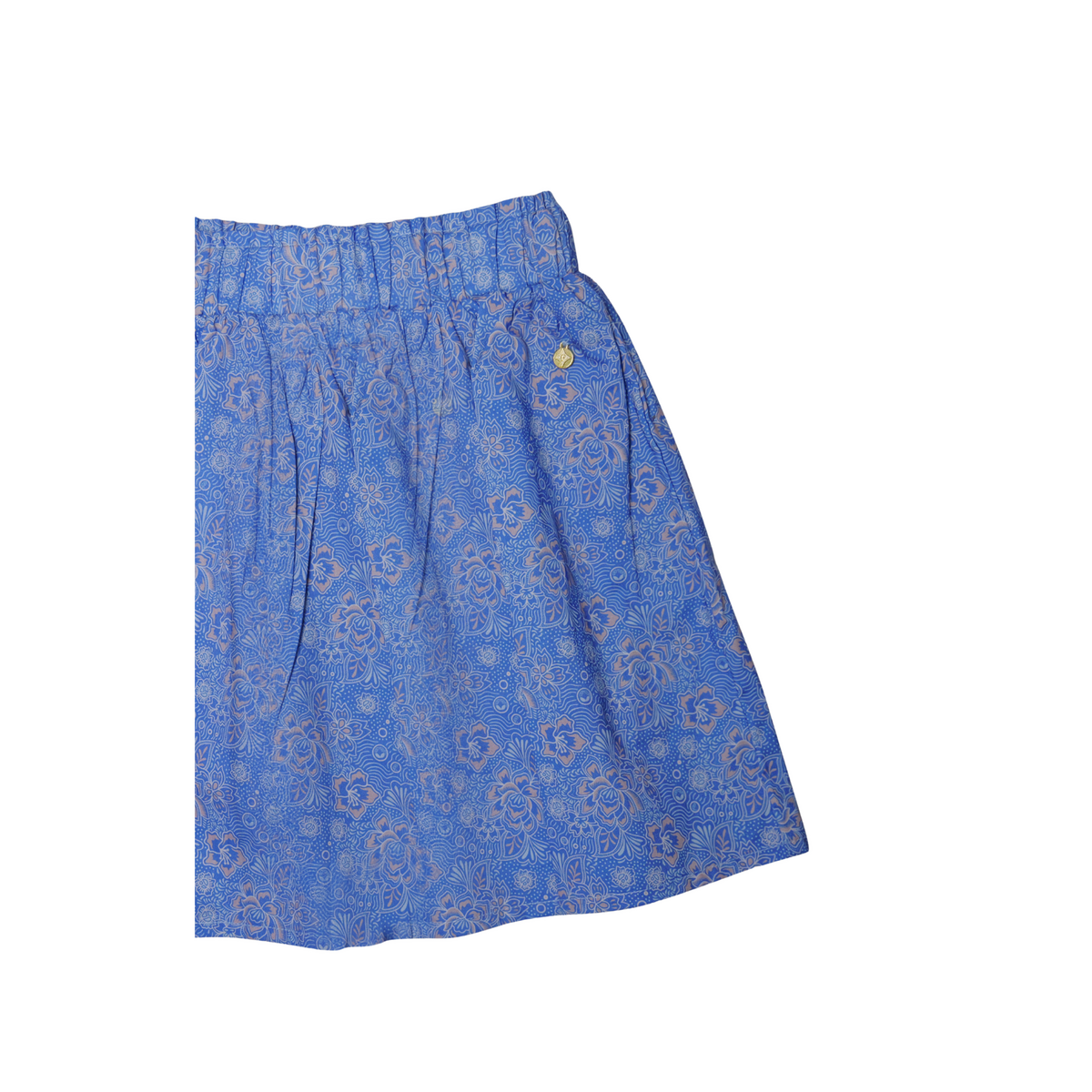 Funkle nederdel French Blue – Bomuld Poplin AOP – Eksklusiv pigemode