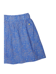 Funkle Skirt French Blue – Cotton Poplin AOP – Exclusive Girls Fashion