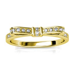 Anello a nastro - oro e cristallo