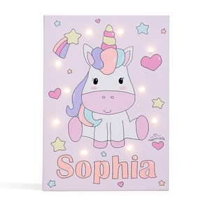 Happy Unicorn  Led Light Canvas