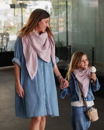 Echarpe mousseline enfant • Mauve